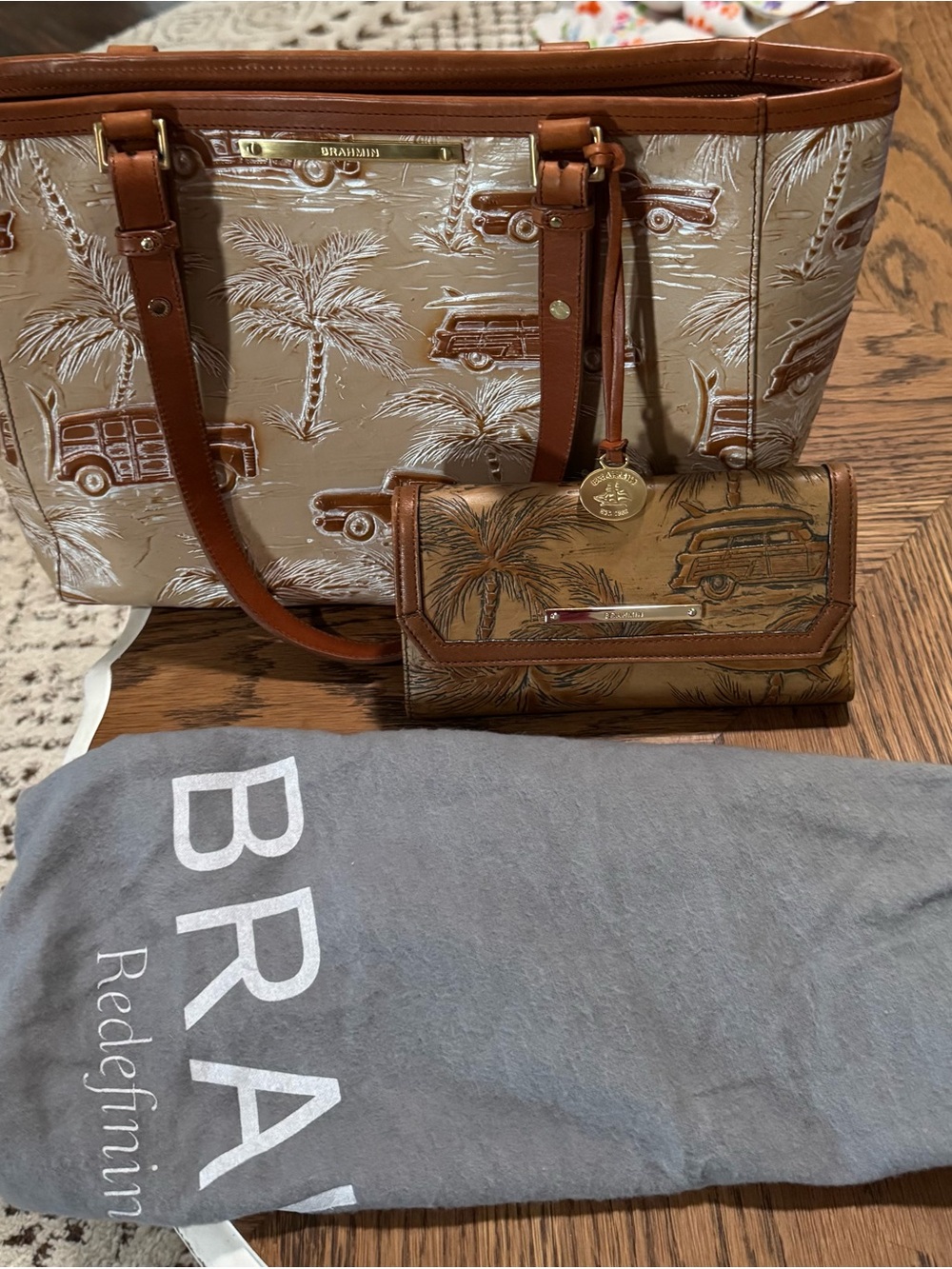 Brahmin Copa Cabana Tote with Matching Wallet